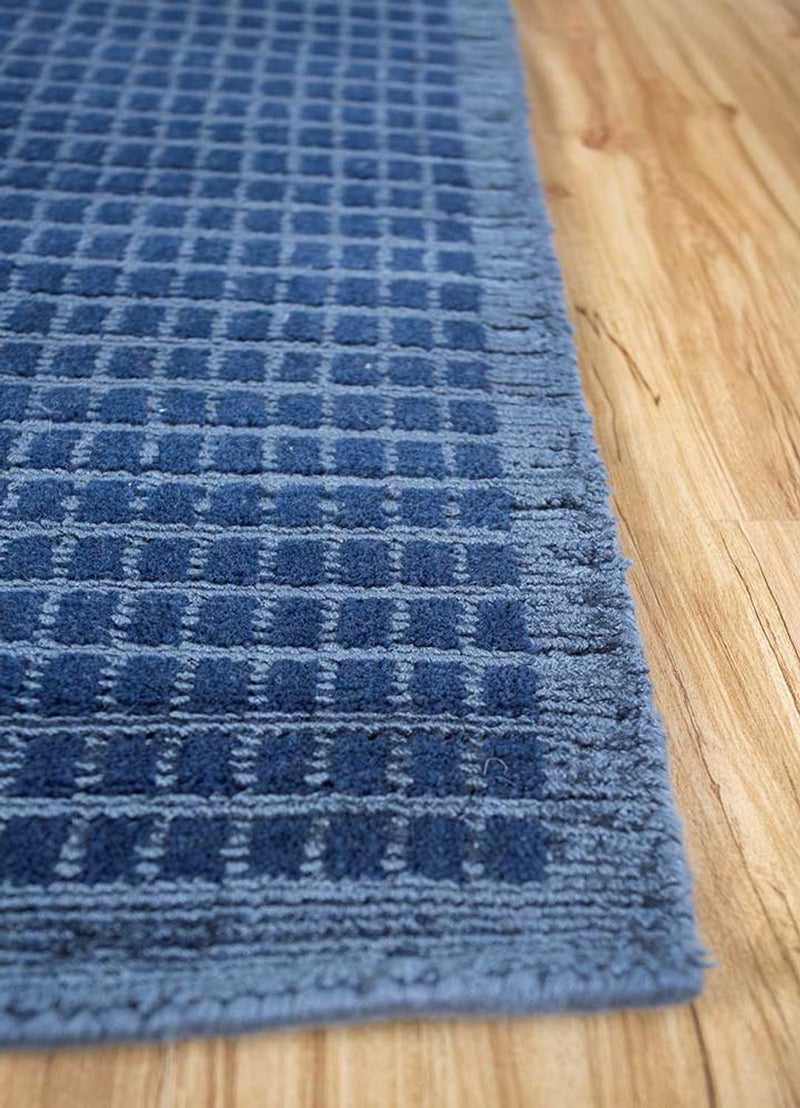 Tappeto di lana - 240 x 150 cm - blu scuro