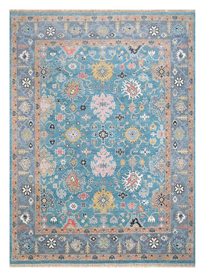 Tappeto di lana - 360 x 270 cm - turchese