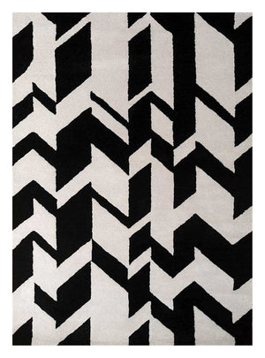 Tappeto di lana - 235 x 148 cm - bianco e nero