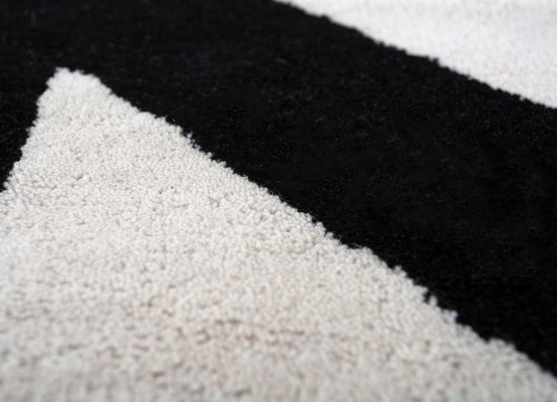Tappeto di lana - 235 x 148 cm - bianco e nero