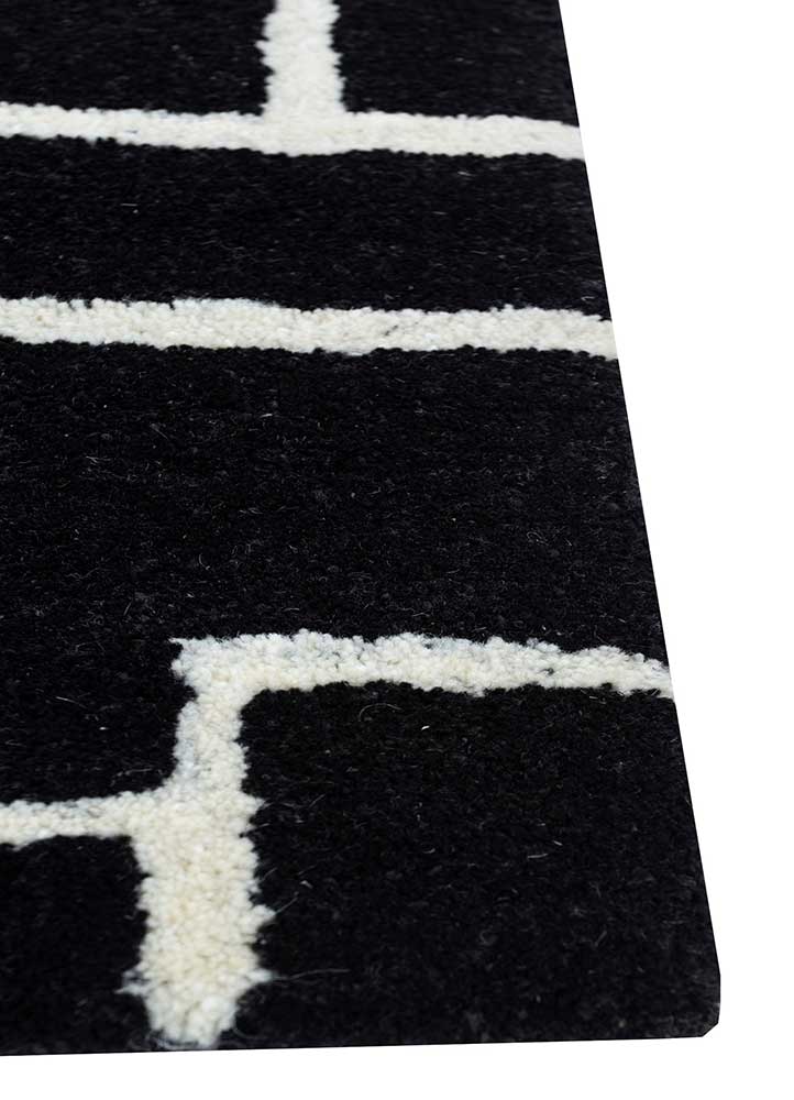 Tappeto di lana - 270 x 180 cm - bianco e nero