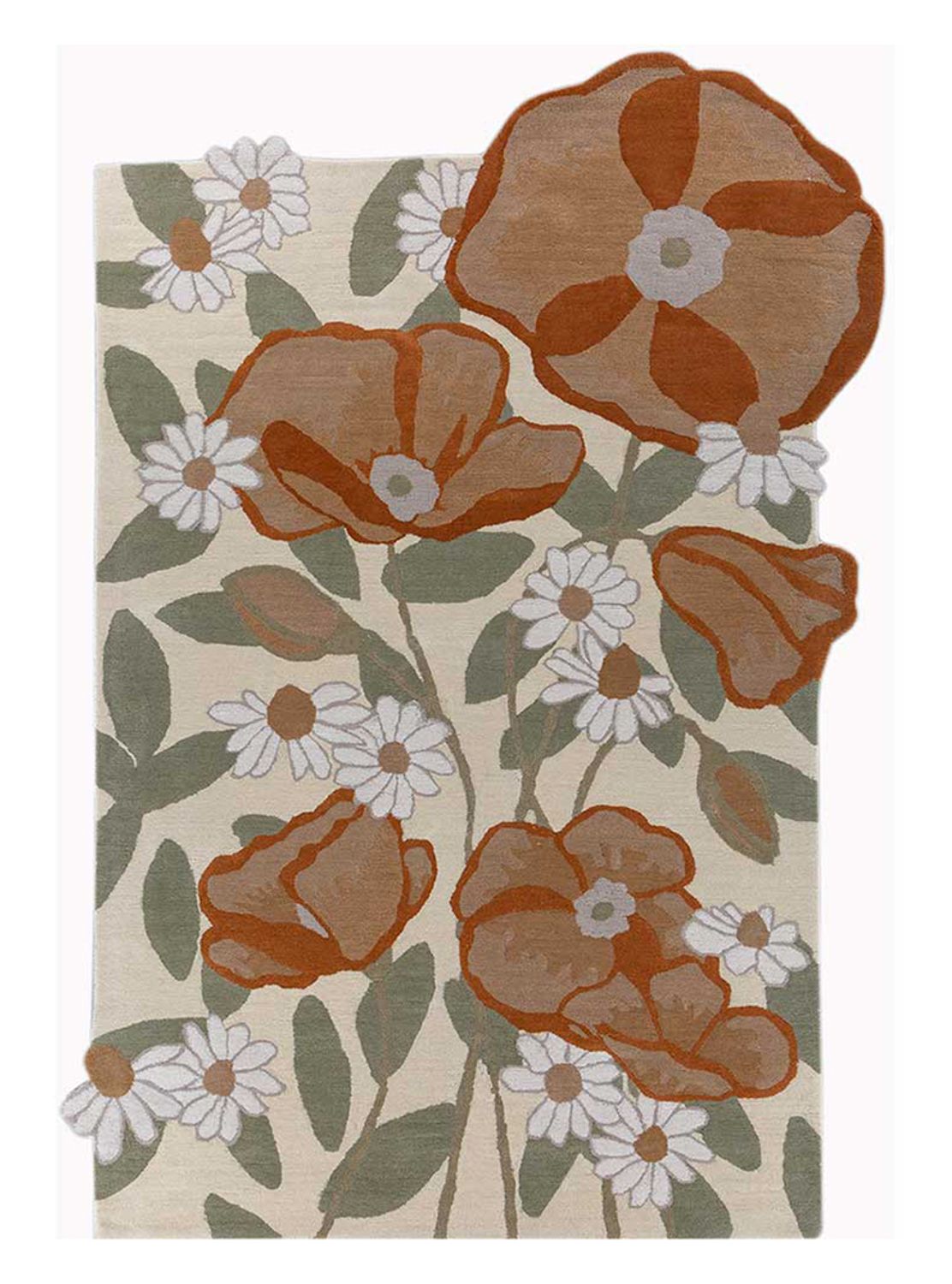 Tappeto di lana forma speciale  - 270 x 180 cm - multicolore