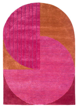 Tappeto di lana forma speciale  - 270 x 180 cm - rosa