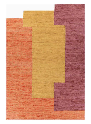 Tappeto di lana forma speciale  - 270 x 180 cm - arancione