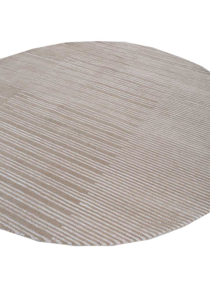 Tappeto di lana rotondo  - 180 x 180 cm - beige