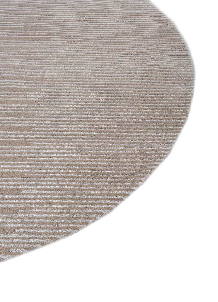 Tappeto di lana rotondo  - 180 x 180 cm - beige
