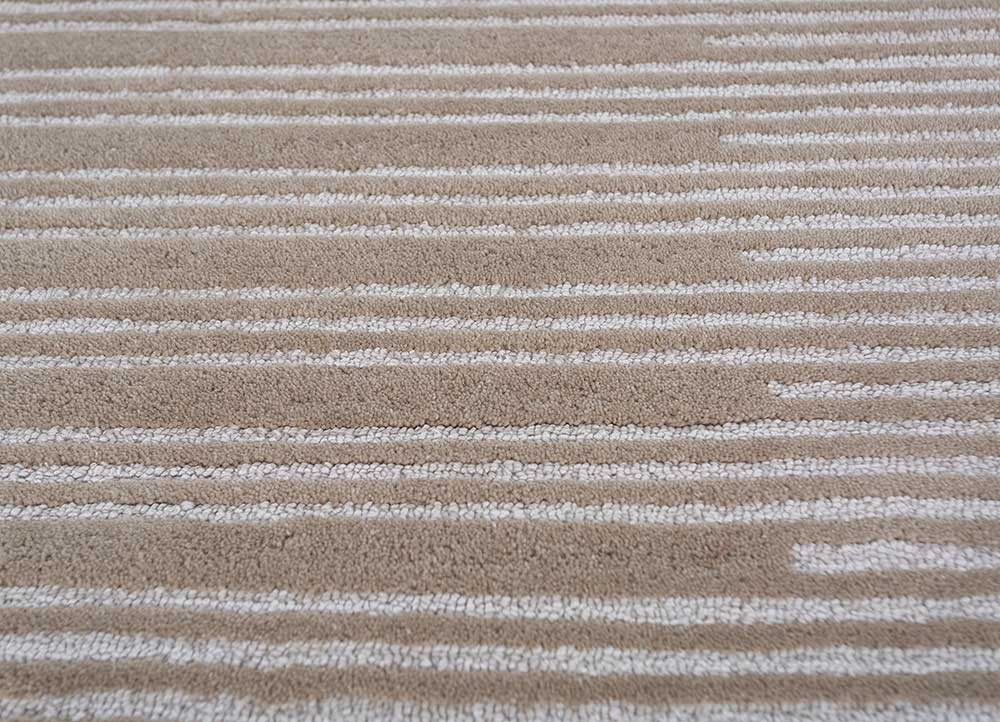 Tappeto di lana rotondo  - 180 x 180 cm - beige