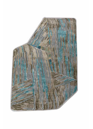 Tappeto di design forma speciale  - 270 x 180 cm - blu
