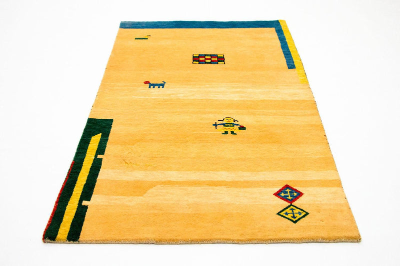 Tappeto Gabbeh - Indus - 193 x 121 cm - oro