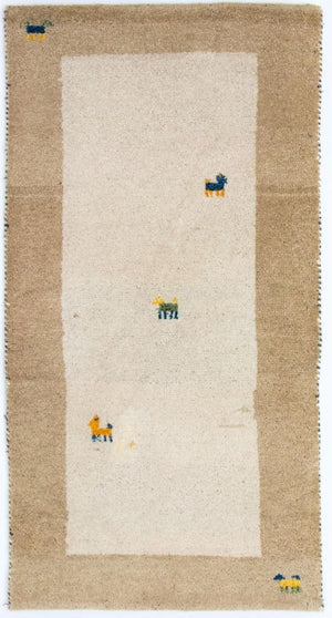 Tappeto Gabbeh - Indus - 140 x 70 cm - beige