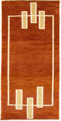Tappeto Gabbeh - Indus - 140 x 70 cm - ruggine