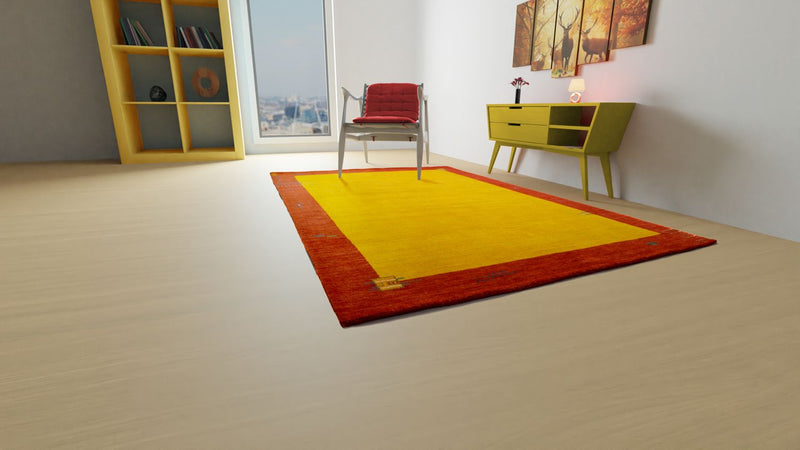 Tappeto Gabbeh - Indus - 180 x 120 cm - oro