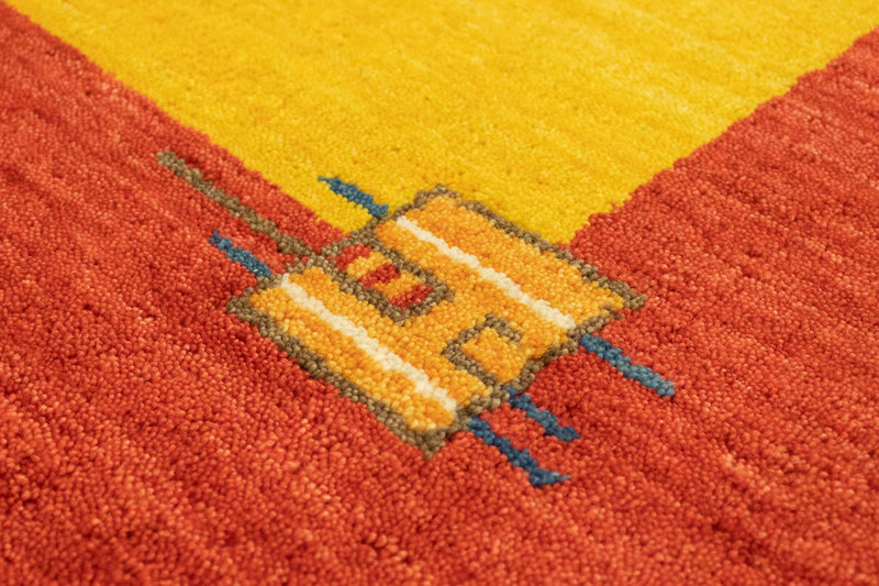 Tappeto Gabbeh - Indus - 180 x 120 cm - oro