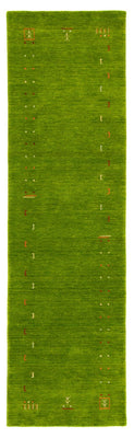 Tappeto corsia Tappeto Gabbeh - Indus - 240 x 80 cm - verde