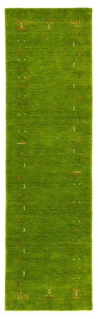 Tappeto corsia Tappeto Gabbeh - Indus - 240 x 80 cm - verde