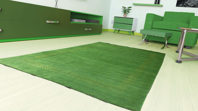 Tappeto Gabbeh - Indus - 300 x 250 cm - verde