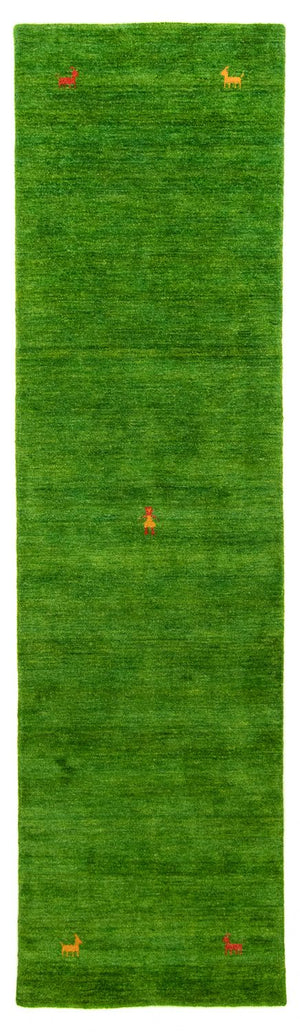 Tappeto corsia Tappeto Gabbeh - Indus - 200 x 80 cm - verde