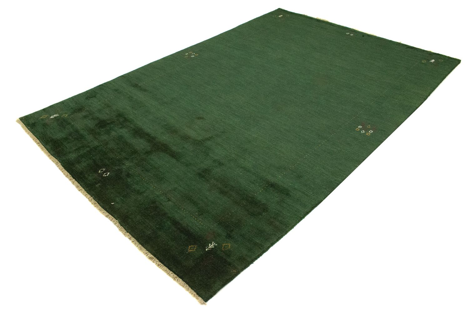 Tappeto Gabbeh - Indus - 300 x 200 cm - verde scuro