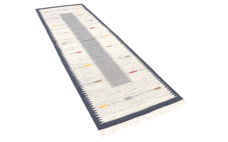 Tappeto corsia Tappeto Kelim - Tendenza - 250 x 80 cm - grigio