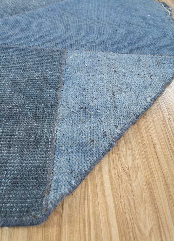 Tappeto di lana forma speciale  - 180 x 180 cm - blu