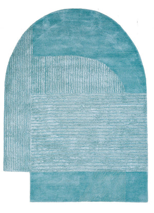 Tappeto di design forma speciale  - 210 x 150 cm - turchese