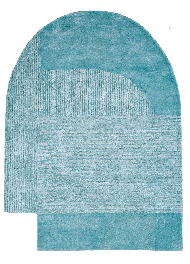Tappeto di design forma speciale  - 210 x 150 cm - turchese