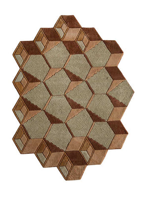 Tappeto di lana forma speciale  - 140 x 195 cm - verde menta