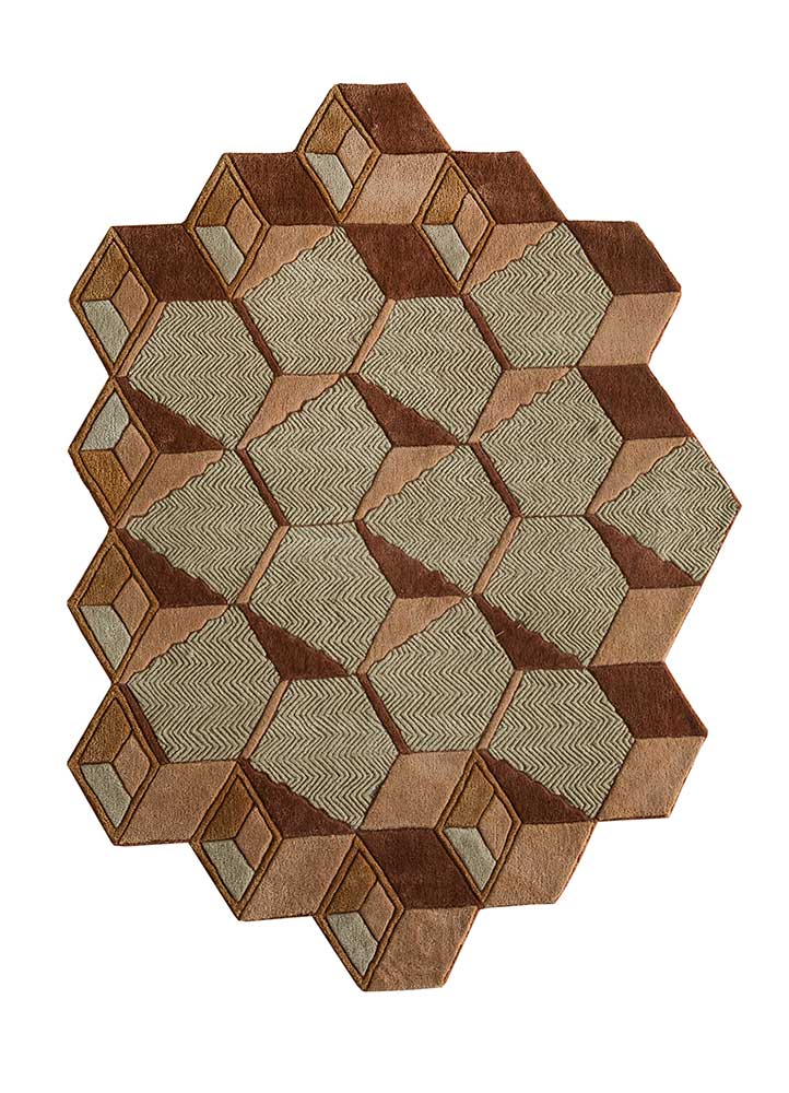 Tappeto di lana forma speciale  - 140 x 195 cm - verde menta