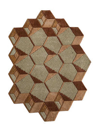 Tappeto di lana forma speciale  - 140 x 195 cm - verde menta