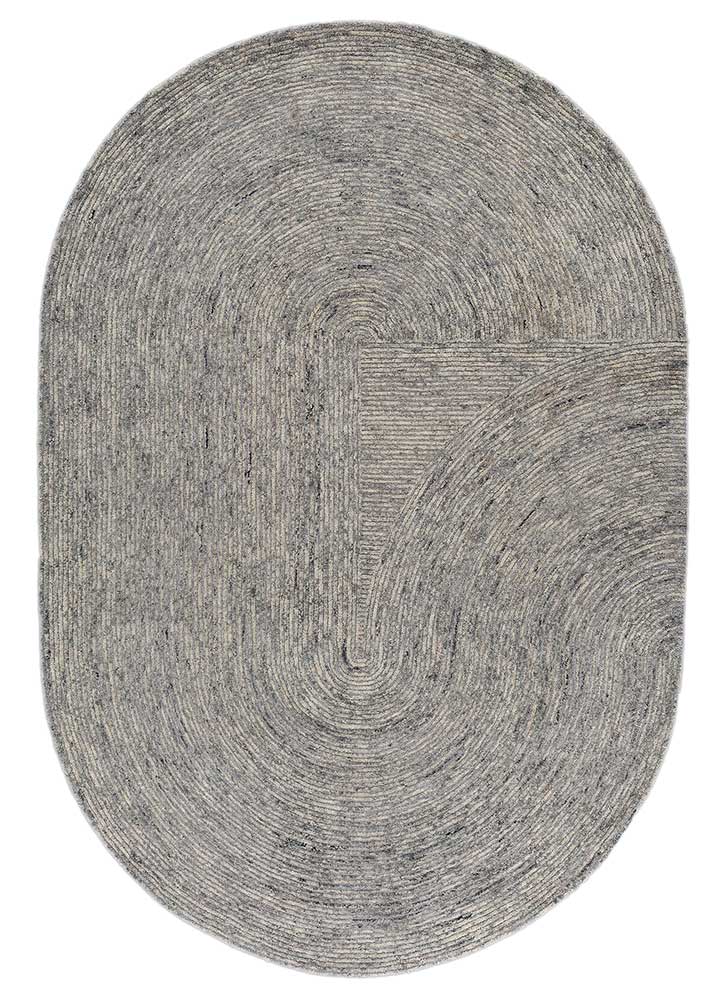 Tappeto di lana forma speciale  - 225 x 150 cm - grigio