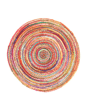 Tappeto Sisal - ML-Indigostripy - rotondo