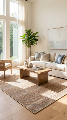 Tappeto in juta - 200 x 140 cm - naturale