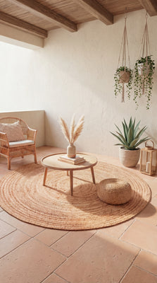 Tappeto in juta - 200 x 140 cm - naturale