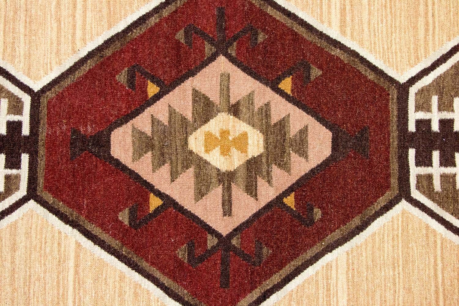Tappeto Kelim - Tendenza - 187 x 126 cm - giallo