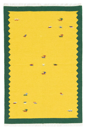 Tappeto Kelim - Tendenza - 180 x 120 cm - giallo