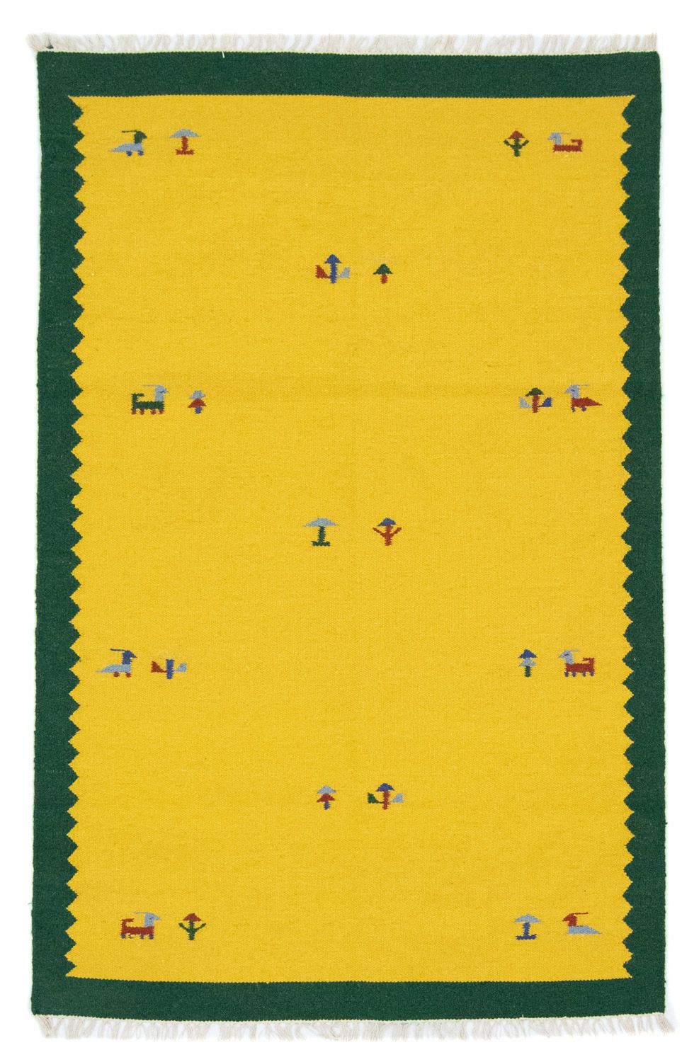 Tappeto Kelim - Tendenza - 180 x 120 cm - giallo