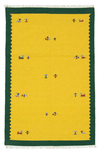 Tappeto Kelim - Tendenza - 180 x 120 cm - giallo