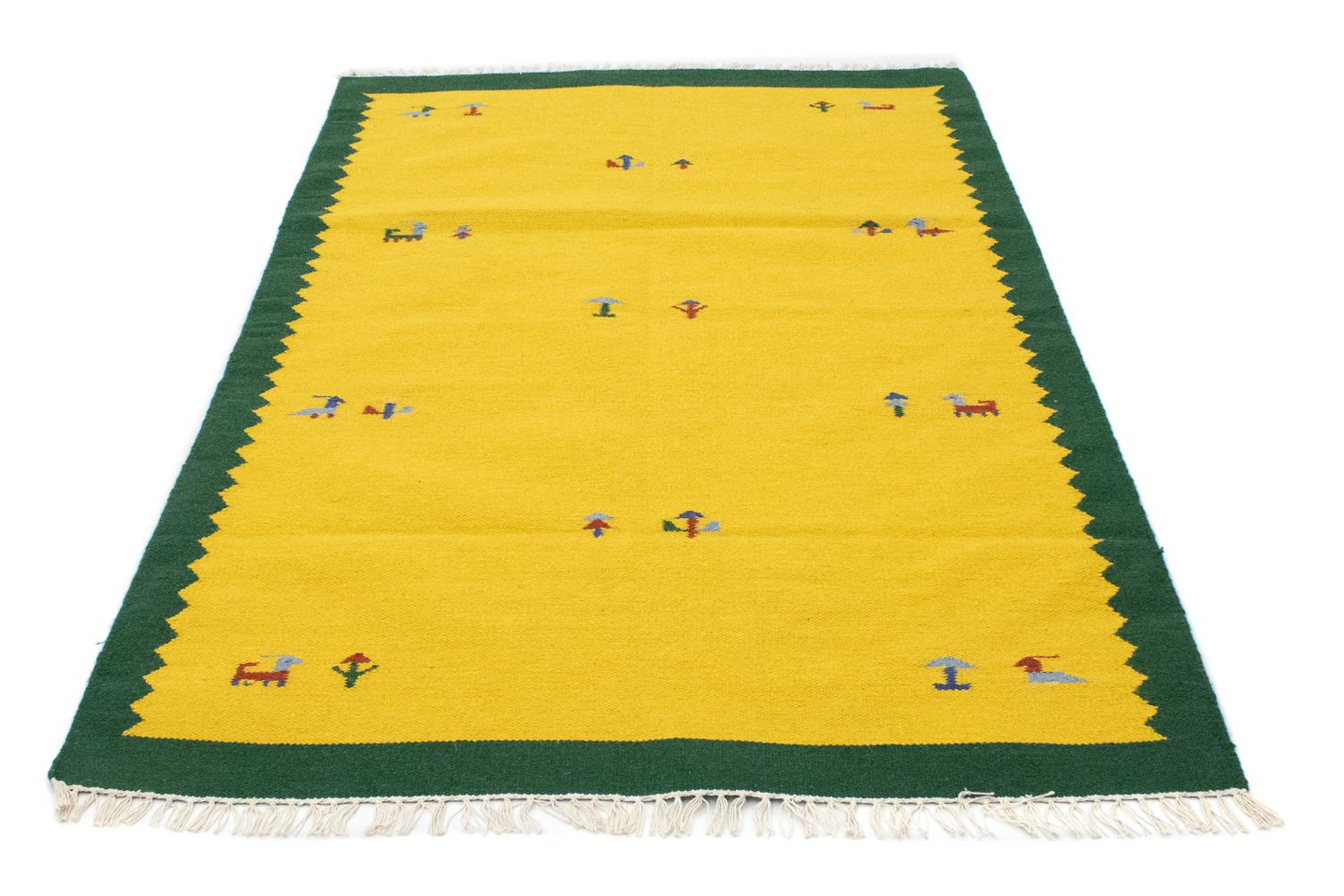 Tappeto Kelim - Tendenza - 180 x 120 cm - giallo