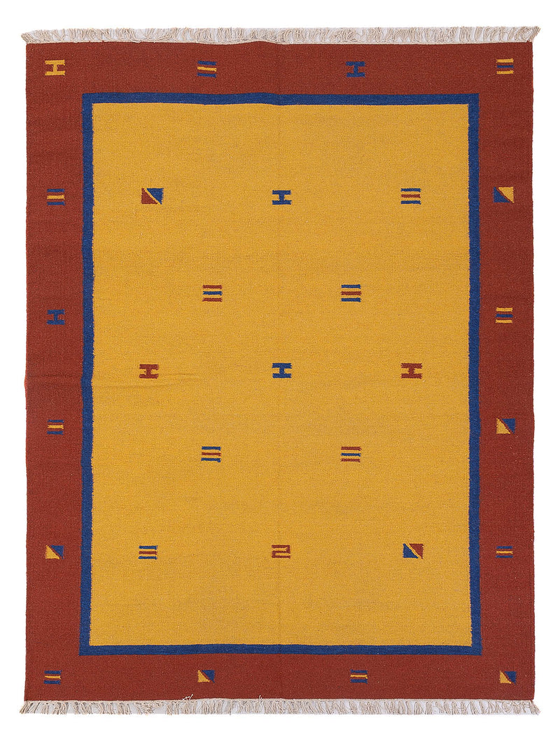 Kelim Teppich - Trendy - 240 x 170 cm - senfgelb