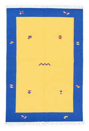 Tappeto Kelim - Tendenza - 200 x 140 cm - giallo