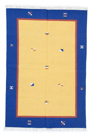 Tappeto Kelim - Tendenza - 200 x 140 cm - giallo