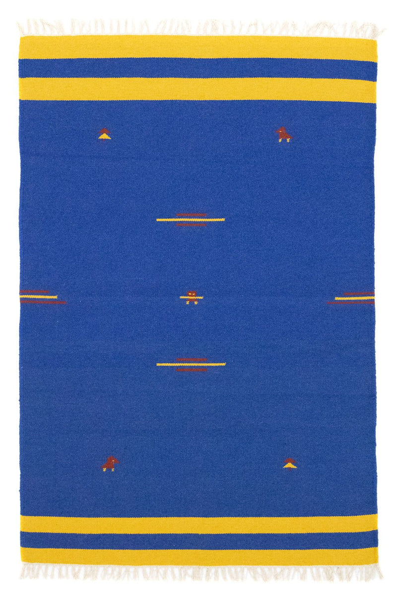 Tappeto Kelim - Tendenza - 180 x 120 cm - blu