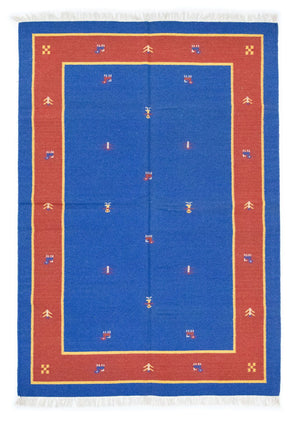 Tappeto Kelim - Tendenza - 200 x 140 cm - blu