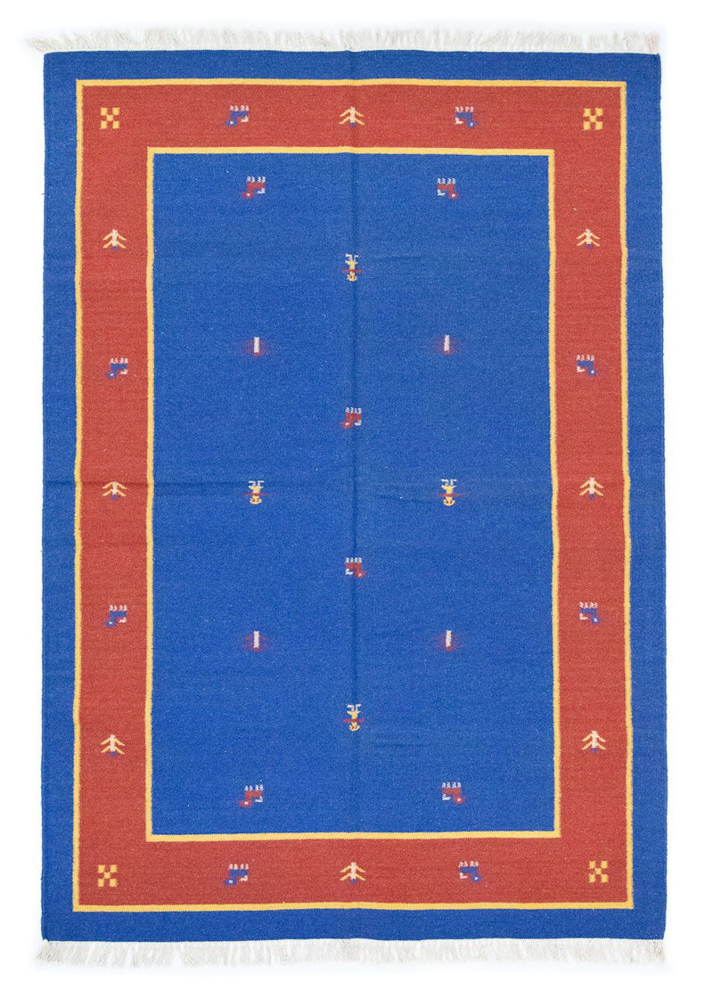 Tappeto Kelim - Tendenza - 200 x 140 cm - blu