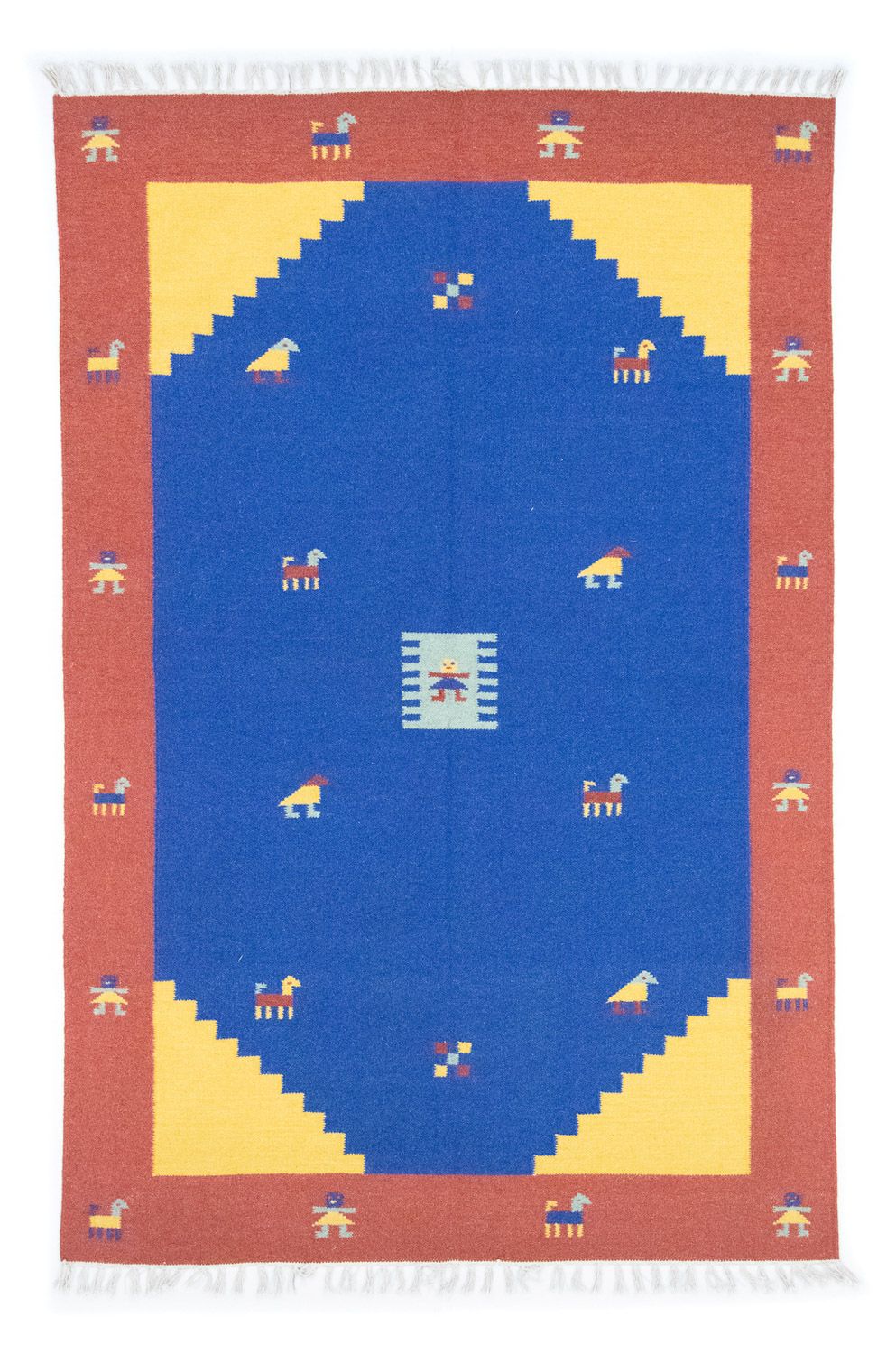 Tappeto Kelim - Tendenza - 200 x 140 cm - blu