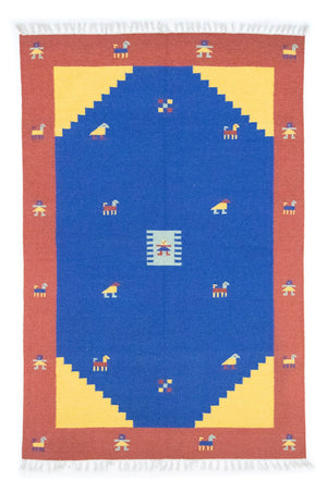 Tappeto Kelim - Tendenza - 200 x 140 cm - blu