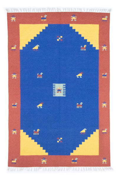 Kilim moderno Tappeto 140x200cm - Tappeto di lana