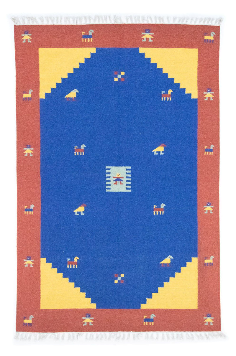 Tappeto Kelim - Tendenza - 200 x 140 cm - blu