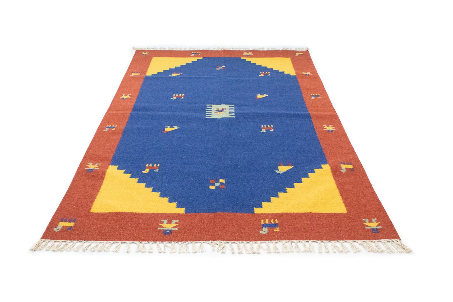 Tappeto Kelim - Tendenza - 200 x 140 cm - blu