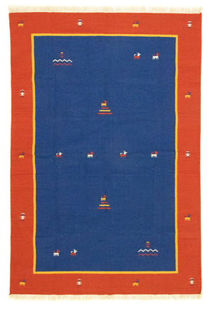 Tappeto Kelim - Tendenza - 300 x 200 cm - blu